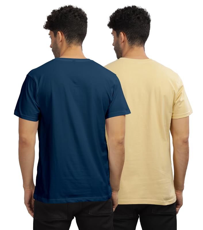 Image of XENOVAURBAN Unisex Regular Cotton Combo of 2 Solid Color Tshirt