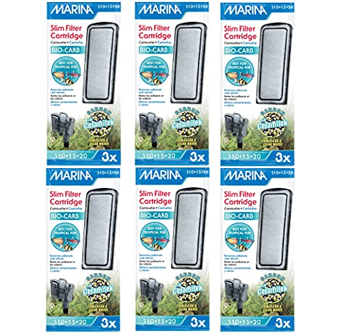 Marina Slim Filter Carbon Plus Ceramic Cartridge, 18-count