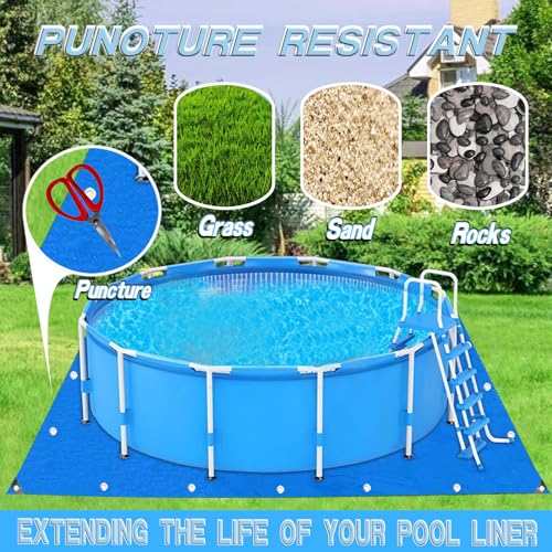 image for Vecacosic Pool Tarps for Above Ground Pool Square Anti-Aging Tarp For 
