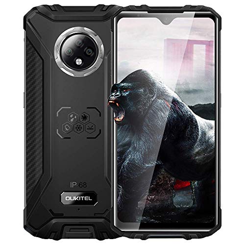 OUKITEL WP8 Pro Rugged Phones - Unlocked Smartphones, 5000mAh MT6762D,IP68 Waterproof Cell Phones 6.49 inch Android 10.0 4+64 ROM 8MP+16MP Global Version, NFC(Black)