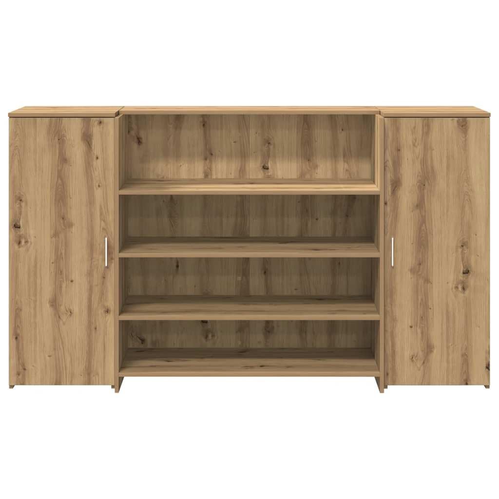 Banco reception Artisan Rovere 180 x 50 x 103,5 cm, materiale in legno, per ufficio, reception scrivania, con spazio di archiviazione per casa, ufficio, moderna soluzione di lavoro