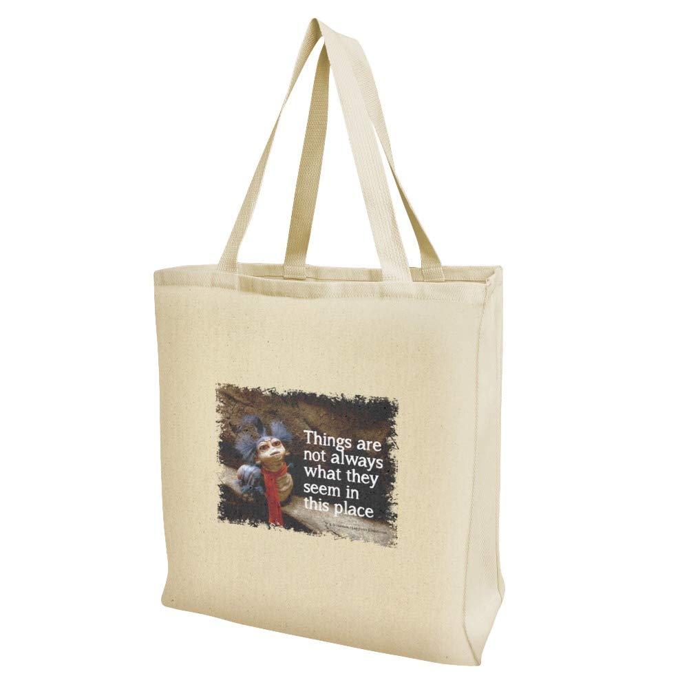GRAPHICS & MORE Labyrinth The Worm Quote Thing Are Not Always What They Seem In This Place Grocery Travel Reusable Tote Bag