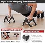 Push Up Bar - Heavy-Duty Stainless Steel Pushup Stands with Non-Slip Base, 660 lb Capacity, Portable Home Gym Equipment for Strength Training & Floor Workouts - Image 3