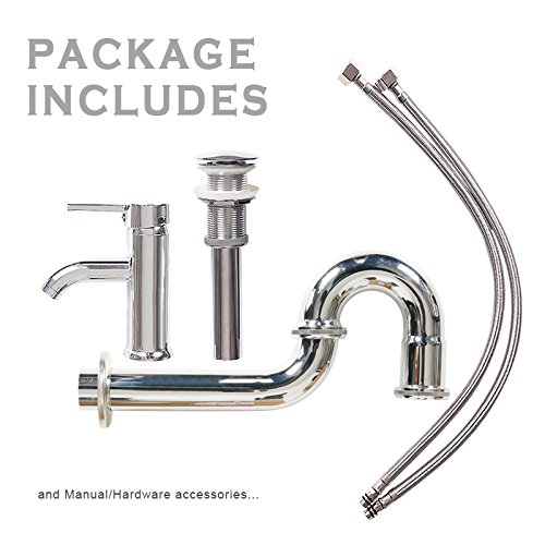 U-Eway Wall Mounted Bathroom Vanity And Sink Combo 18.4"X 10.5" Modern Small Bathroom Vanity Set With Top Clear Glass Bowl With Faucet Chrome P-Trap Pop Up Drain,Without Mirror,Morden Style #TOP6