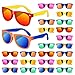 SIOLYAG 24 Pack Kids Sunglasses Bulk,Neon Retro Plastic Sunglasses for Kids,Colorful Novelty Sunglasses with UV400 Protection,Summer Pool Party Favors,Birthday Graduation Party Supplies