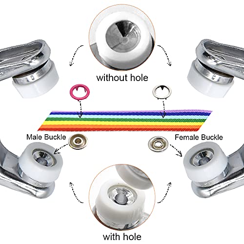 200 Sets Metal Snaps Fasteners Kit 9.5Mm 10 Colors Metal Prong Ring Button With Fastener Pliers Press Tool For Sewing And Crafting #TOP2