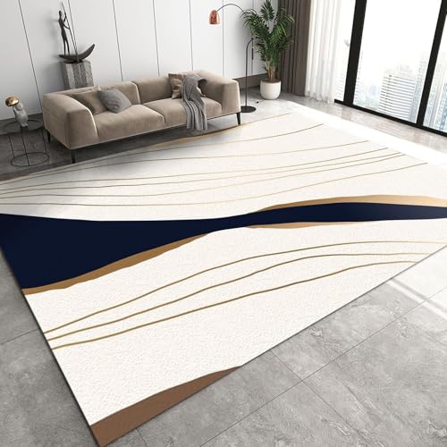 Tapis de texture de ligne simple médiévale 120x160cm lavable pour salon