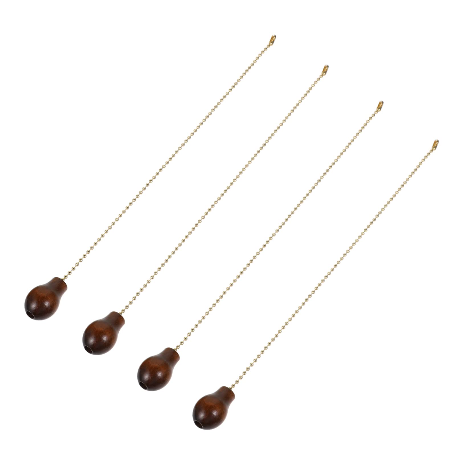 Veemoon 4pcs Wooden Ceiling Fan Pull Chains Gourd Shape Light Hanging Pendant for Living Room Window DIY Replacement