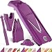 Produktbild Börner Gemüsehobel V5 (Plus Set)  Verstellbarer V-Hobel mit extra viel Zubehör + Schäler  Gemüseschneider mit Edelstahl V-Klinge  Für Scheiben, Streifen, Würfel  Farbe: Violett