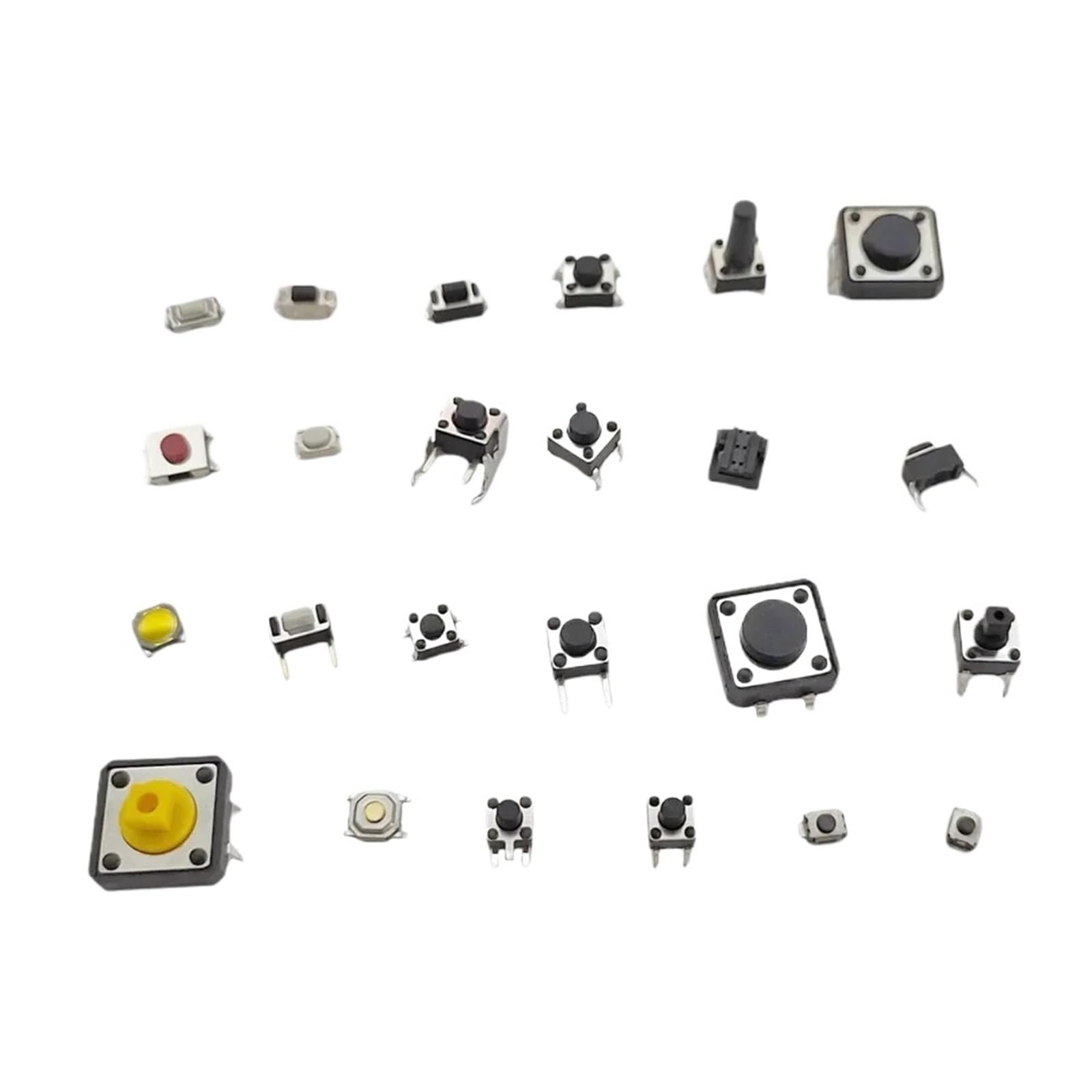 Zestaw asortymentowy 240 chwilowych przełączników dotykowych z przyciskiem, 24 wartości, 2 piny, 3-pinowe, 4-pinowe, 2 x 4,3 x 6,4 x 4,6 x 6