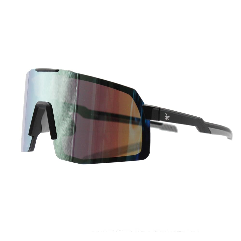 SURF MONKEY Occhiali da sole polarizzati con 3 lenti intercambiabili | Occhiali da ciclismo | mountain bike, ciclismo, corsa, UV 400, antivento, per uomo e donna
