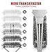 Grill Brush and Scraper - Extra Strong BBQ Cleaner Accessories - Safe Wire Bristles 18"Stainless Steel Barbecue Triple Scrubber Cleaning Brush for Weber Gas/Charcoal Grilling Grates, Best wizard tool