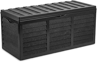 Divona Storage Box 320L – Waterproof & UV Resistant Deck Box with Lid – Heavy Duty Garden & Balcony Storage Chest for Cushions