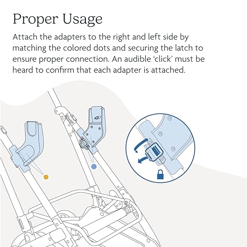 Image of UPPAbaby Car Seat Adapter for Minu and Minu V2, Compatible with Maxi-Cosi, Nuna, Cybex and Clek Infant Car Seats, Quick + Secure Attachment - 1 Set