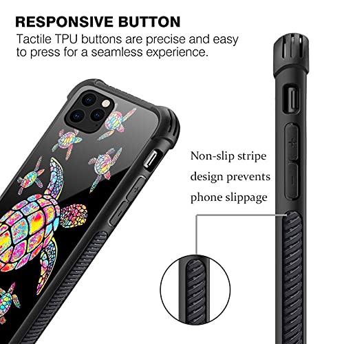 CARLOCA Compatible with iPhone 13 Case,Colorful Rainbow Turtle Family Graphic Design Shockproof Anti-Scratch Drop Protection Case for iPhone 13 - image 6