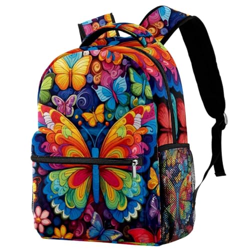 Sac à livres pour adolescents multicolore avec grand volume ergonomique