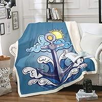Loussiesd Coperta In Pile E Sherpa Con Teschio Di Zucchero - Stile Boho Gotico, Morbida E Calda, Per Divano E Letto, Blu, Taglie Disponibili - 2