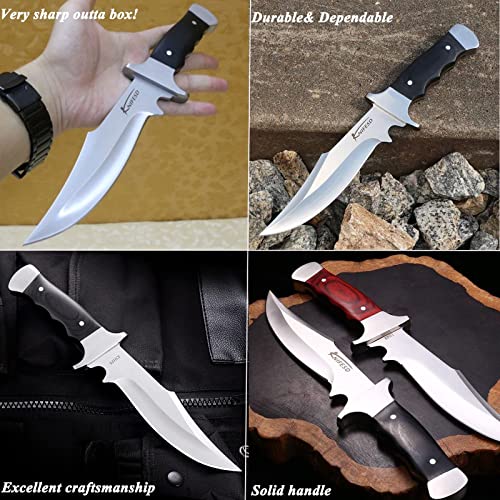 Omesio Fixed Blade Knives Survival Knives For Hunting, Hunting Knives With Sheath Full Tang Knives, Fixed Blade Knives For Men Machete Sheath Camping Deer Dressing Skinner #TOP3
