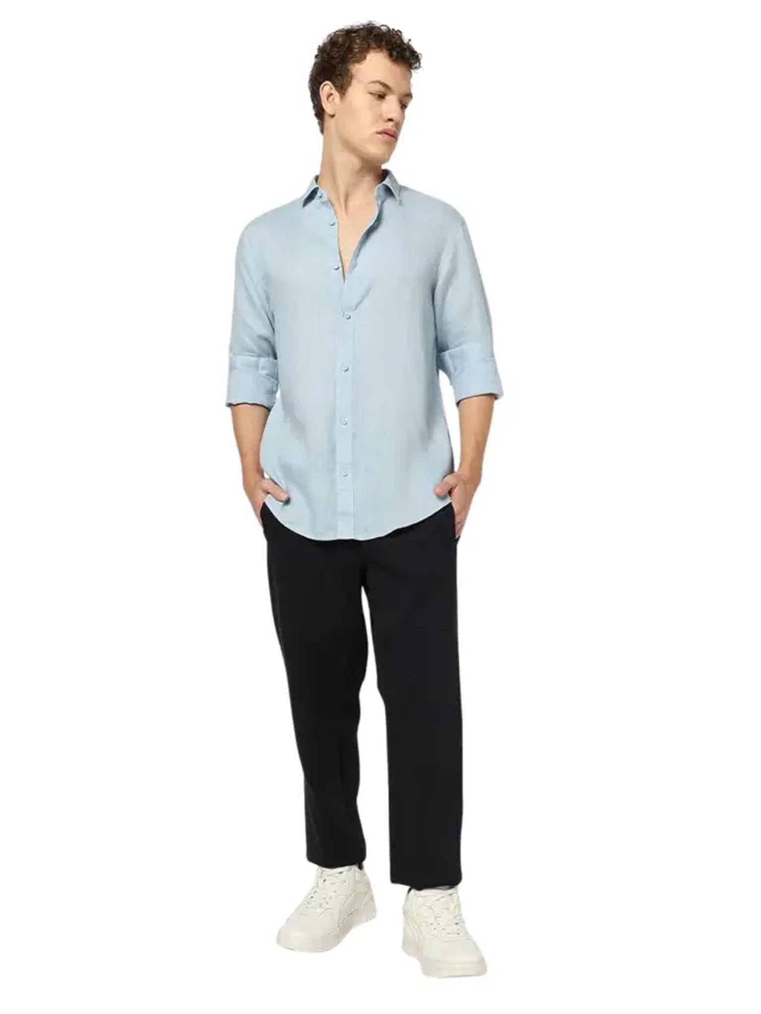Armani Exchange A|X Camisa Hombre de lino de corte clásico XM001221AF14619 8059659692588 - XS