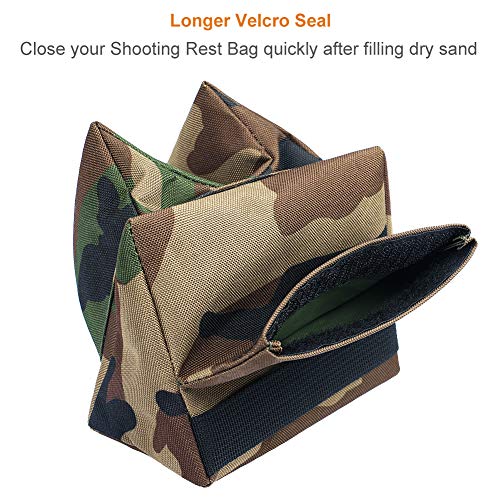 Feyachi Outdoor Schießenauflage Taschenauflage vorne & hinten Unterstützung SandBag Stand Halterungen mit 900 Denier Polyester dauerhafte Konstruktion und Wasserbeständigkeit für Gewehr Jagd