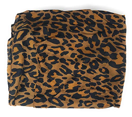 Nickanny's Premium Soft Brown Animal Leopard Print Sheer Infinity Loop Scarf2