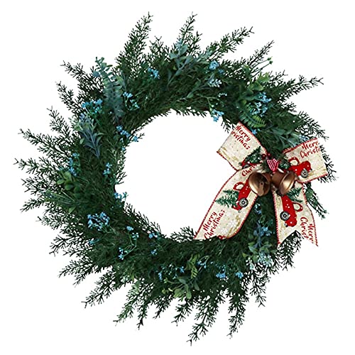 Couronne de Noël Plante Artificielle Guirlande Fenêtre Vacances