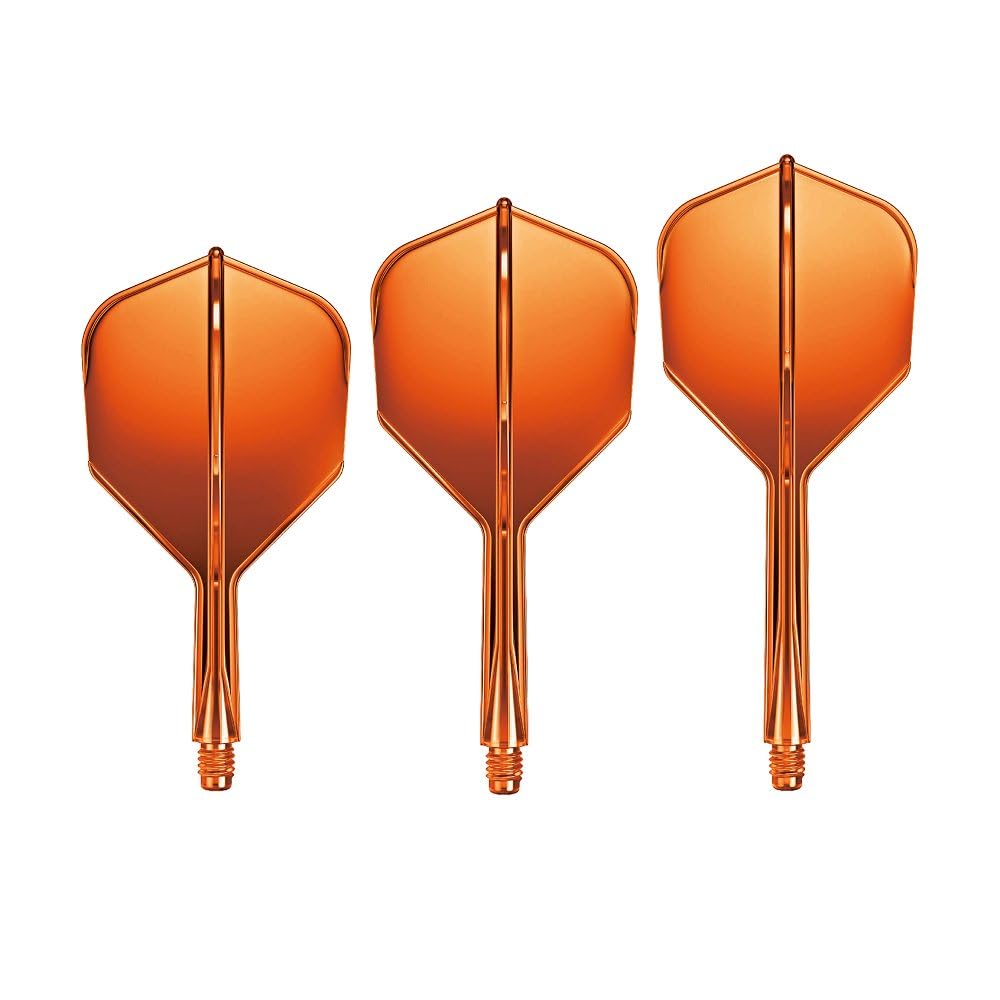 GOAT โ Air Neon Orange No6 Inbtween Dart Flights, 3 Plastic Flights with Shafts, Dart Accessories โ image 1