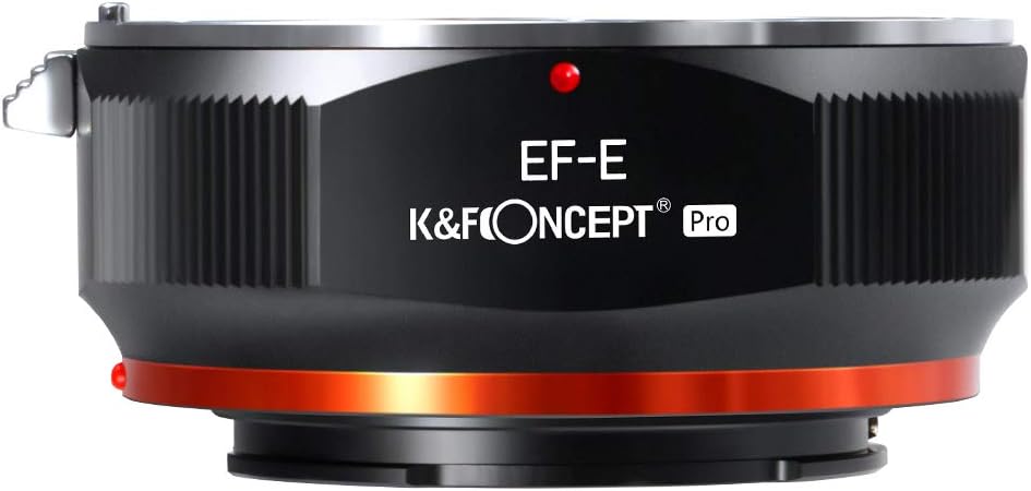 K&F CONCEPT EF EF-S Lens to NEX Adapter Plus, Manual Focus Lens Adapter with Matting Varnish Design Compatible with Sony Alpha E Mount Mirrorless Cameras
