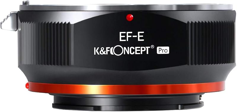 K&F CONCEPT EF EF-S Adaptador de Lente a NEX Plus, Adaptador de Lente de Enfoque Manual con diseño de Barniz Mate Compatible con cámaras sin Espejo con Montura Sony Alpha E