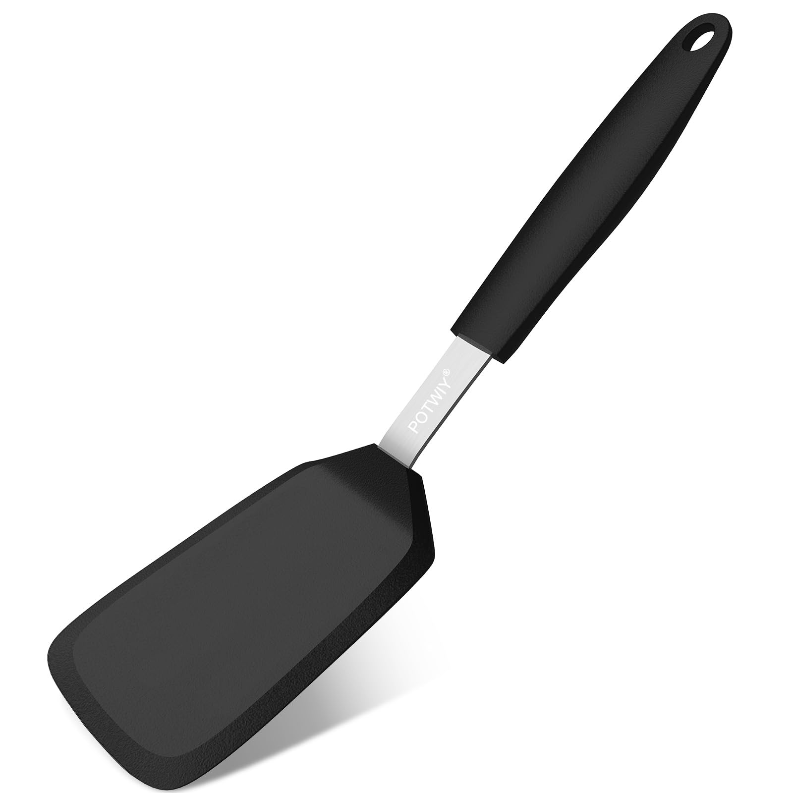 POTWIY Silicone Spatula, 13 x 3.2 In, 600°F Heat Resistant Kitchen Spatula, BPA Free, Flexible Turner For Non Stick Frying Pan, Cooking, Flipping Egg