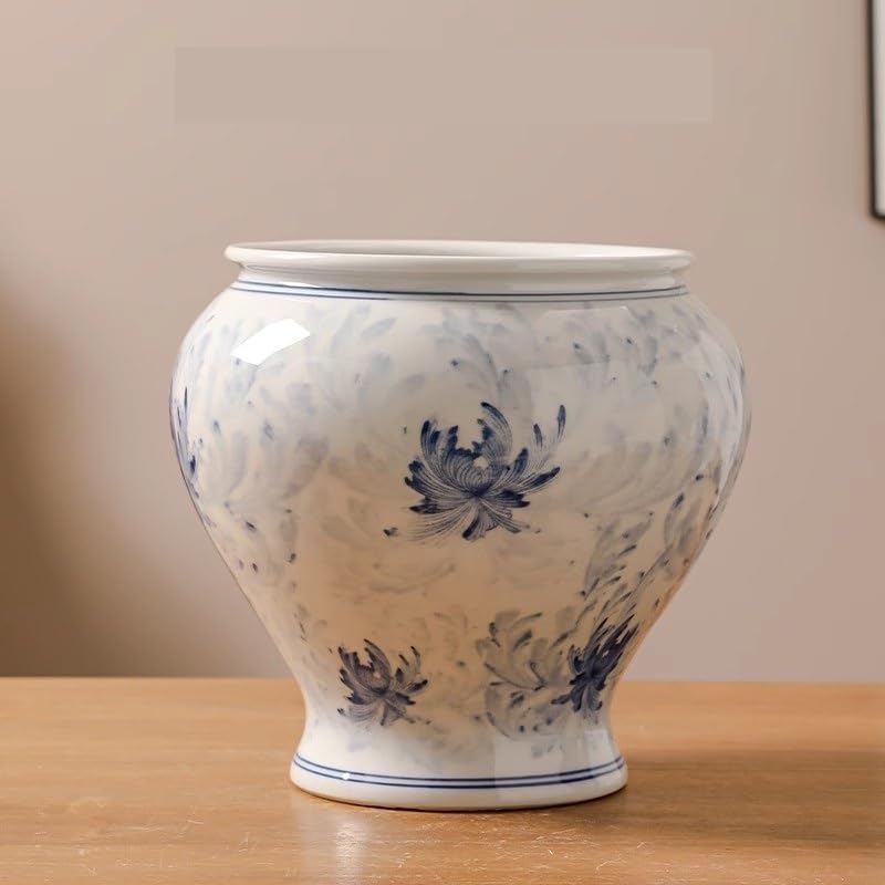 Doniczka Ceramiczna doniczka niebiesko-biała porcelana lekka luksusowa chińska retro styl duża kaliber