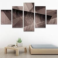 SIGNWIN 5 Panel Canvas Wall Art Modern Art Contemporary Dramatic Geometric Mixed Media Multicolor Patterns for Home Decorations Ready to Hang - 60