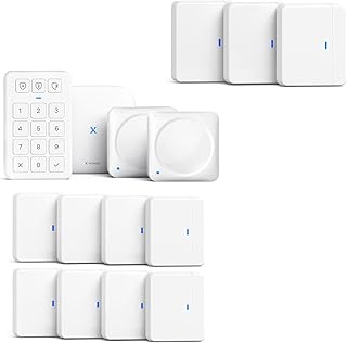 X-Sense Smart Home Sicherheitssystem AS12, Alarmanlage für Tür und Fenster, Codeschloss für die Haustür mit App, funktioniert mit Alexa, Tür- und Fenstersensoren, Bewegungsmeldern, Smart Home Keypad