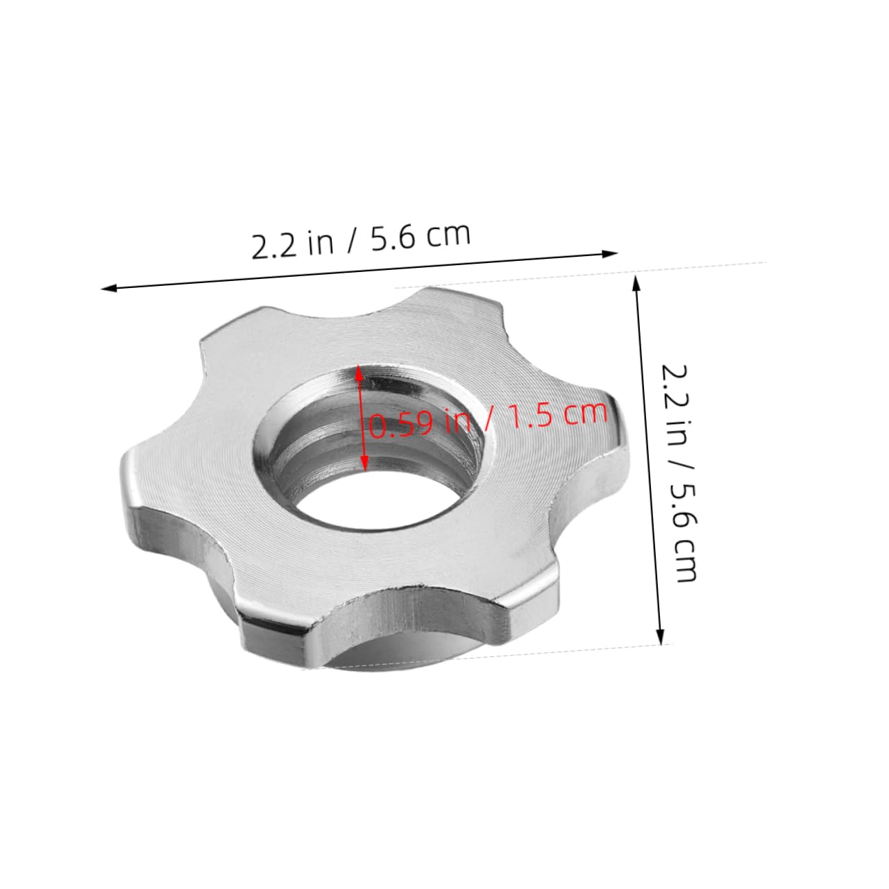 OUNONA Slip Hexagonal Dumbbell and Barbell Locking Nut Collars and Secure Barbell Nuts for Weightlifting and Home Gym Equipment