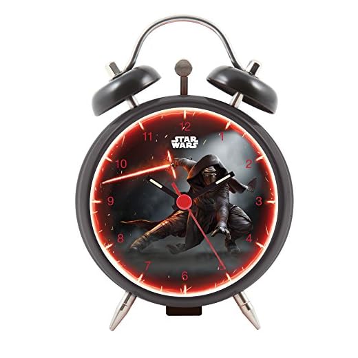 Star Wars avsnitt VII – Joy Toy Kylo Ren väckarklocka av metall 9 cm i presentförpackning 4,5 x 9 x 13 cm 27381
