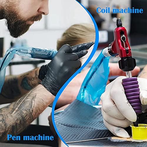 Sotica Tattoo Clip Cord Covers - 125Pcs Tattoo Clip Cord Sleeves Tattoo Clip Cord Bags Disposable Hook Line Protection Bags For Tattoo Supplies Tattoo Accessories(Blue) #TOP6