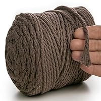 Polyester gevlochten garen - 4mm x 130m - Elastisch garen - Haakmand - Macramé koord