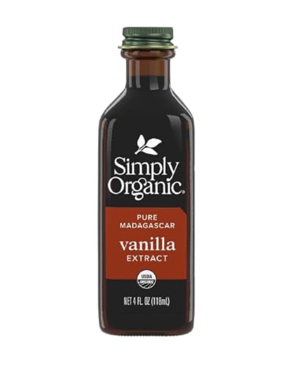 Simply OrganicPure Madagascar Vanilla Extract, 4-Ounce Glass Jar 6 Pack, Certified Organic, Sugar-Free Flavor For Smoothies