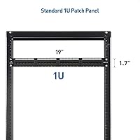 Vista 6 de Panel de conexiones Cable Matters de 24 puertos para montaje en rack o en pared de 19 pulgadas con barra de soporte, Panel de conexiones de red Cat6
