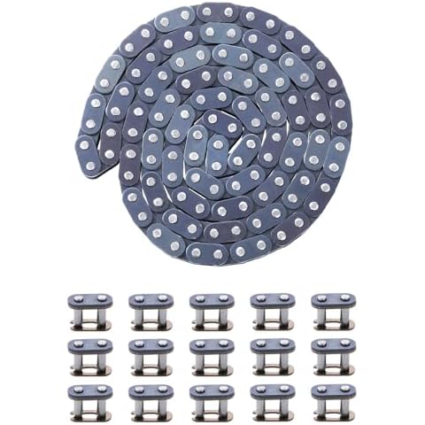 KAMIER T8F Drive Chain 134 Links Heavy Duty for 49cc 50cc 2-Stroke GB Syx Moto Holeshot Metotec Xtreme X-pro SSR Coolster Kids Pit Dirt Bike 43cc 47cc Mini ATV Quad Super Pocket Rocket Bike Moto Parts Cover