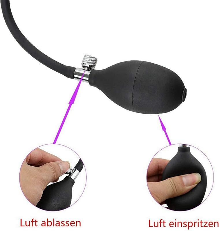 Miniatura 3 de Kit suave de 13.6 pulgadas para hombre, kit de enchufe uretral masculino de longitud total inflable (negro) palo adecuado para principiantes para