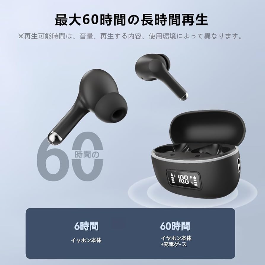 Amazon.co.jp: Bluetoothイヤホン ワイヤレスイヤホン AI