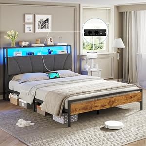 Brinlawb LIWS-01 Bett 120x200 mit LED und Ladestation