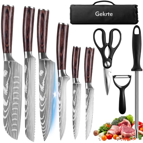 Kitchen Knife Set, 9 Pieces High Carbon Stainless Steel Chef Knife Set