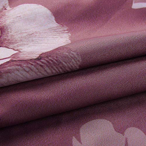 Baskuwish SD23F4S791 Women Vintage Casual Swing Patchwork Floral Maxi Dress Long Dress Beach Party Pink thumb #3