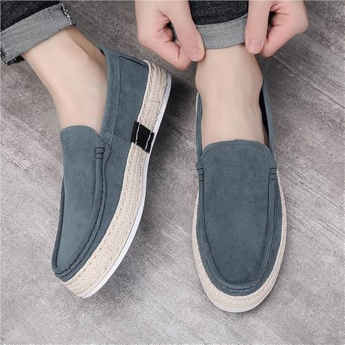 Men's Loafers Round Toe Platform Height-Increasing Simple Leather Anti-Slip Resistant Comfortable Casual Prom Slip-on2