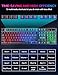 CHONCHOW Wireless Gaming Keyboard, Rechargeable 104 Key Rainbow LED Light Up Keyboard for PC PS4 PS5 Xbox One Laptop, Teclado inalmbrico, Black (Wireless)