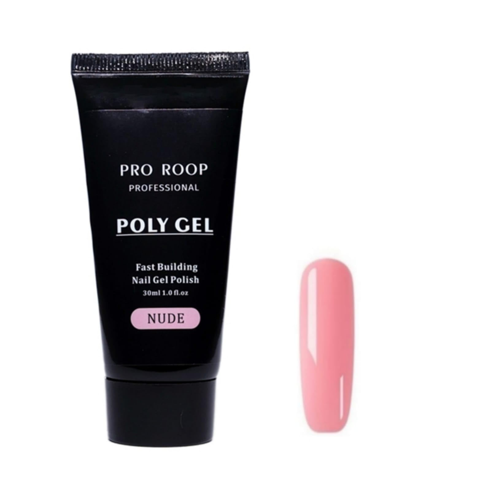 Poly Extension Gel For Nail 30Ml Builder Nail Gel Trendy Nail Art Design Nail Extension Gel Salon Nail Easy Diy At Home Fall For Women (Nude Pink), Glossy Finish