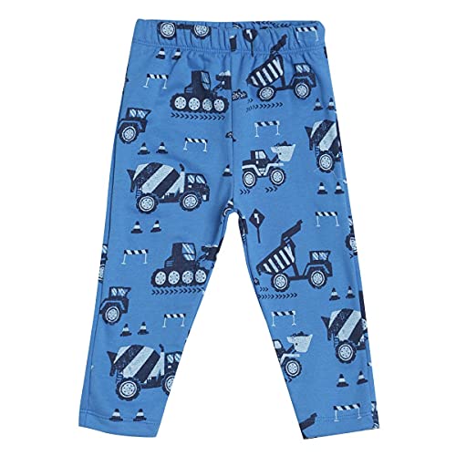 Image of miniklub Boys Blue & Black Printed Pure Cotton Tracksuit