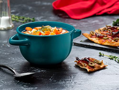 image for KooK French Onion Soup Bowls, Crocks, Oven Safe Bowls, Soup Mugs, Cera